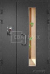 Подъездная входная дверь с окном ПД-69