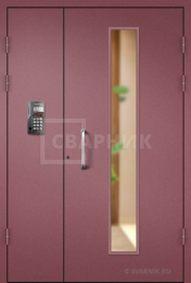 Металлическая дверь для подъезда с окрасом ПД-13