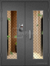 Подъездная дверь железная порошковый окрас ПД-10